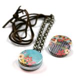 Color Burst | Leather Locket Necklace