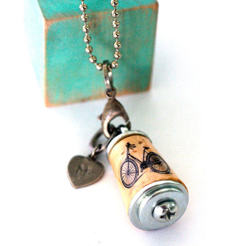 handmade cork necklace
