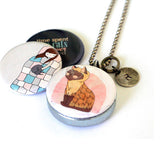 Time With Cats - Magnetic Locket Necklace