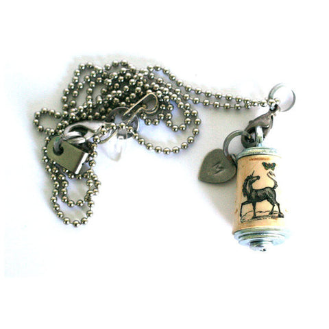 unicorn cork necklace