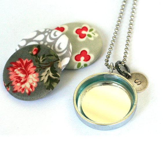 Cloth Locket Fabric Magnetic Locket Necklace – Olive Bites Studio